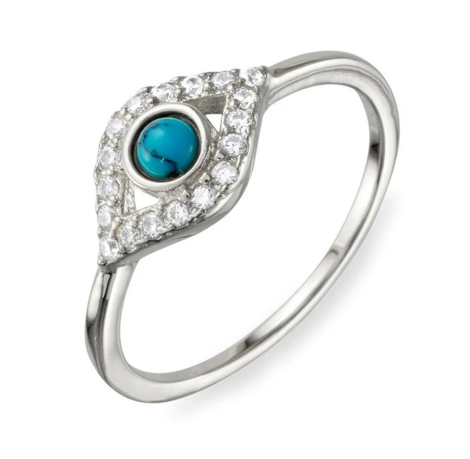 EVIL EYE TURQUOISE GOLD RING