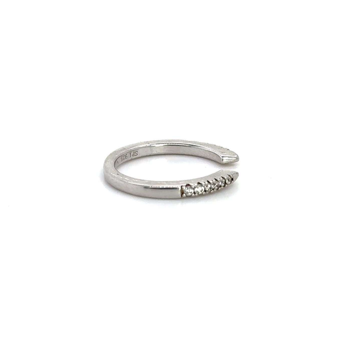 SPIKE OPEN SILVER RING