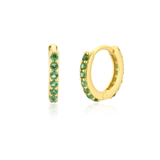 GREEN CLASSIC SMALL HOOPS