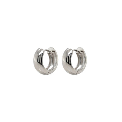 BULKY SILVER HOOPS
