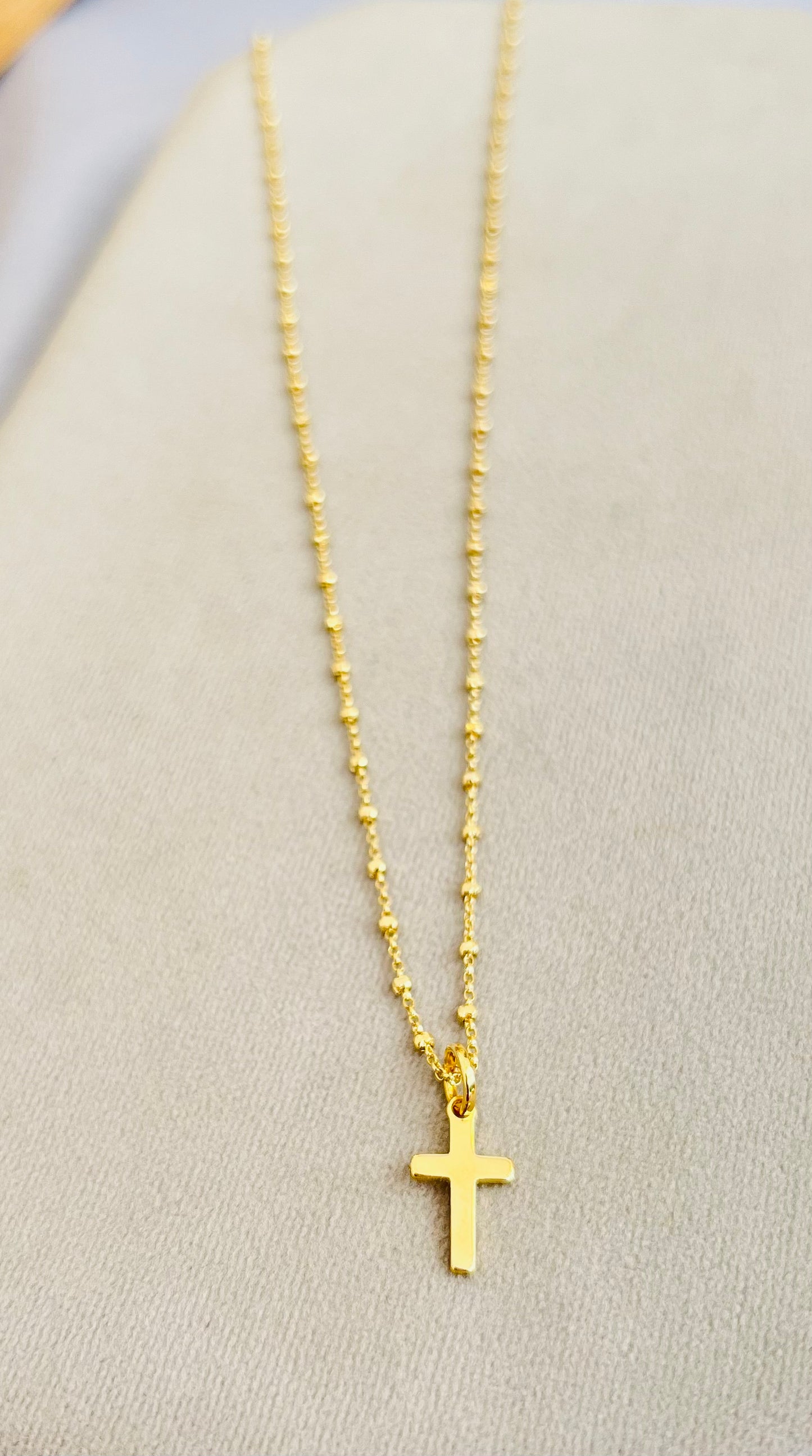 Cross sphere necklace