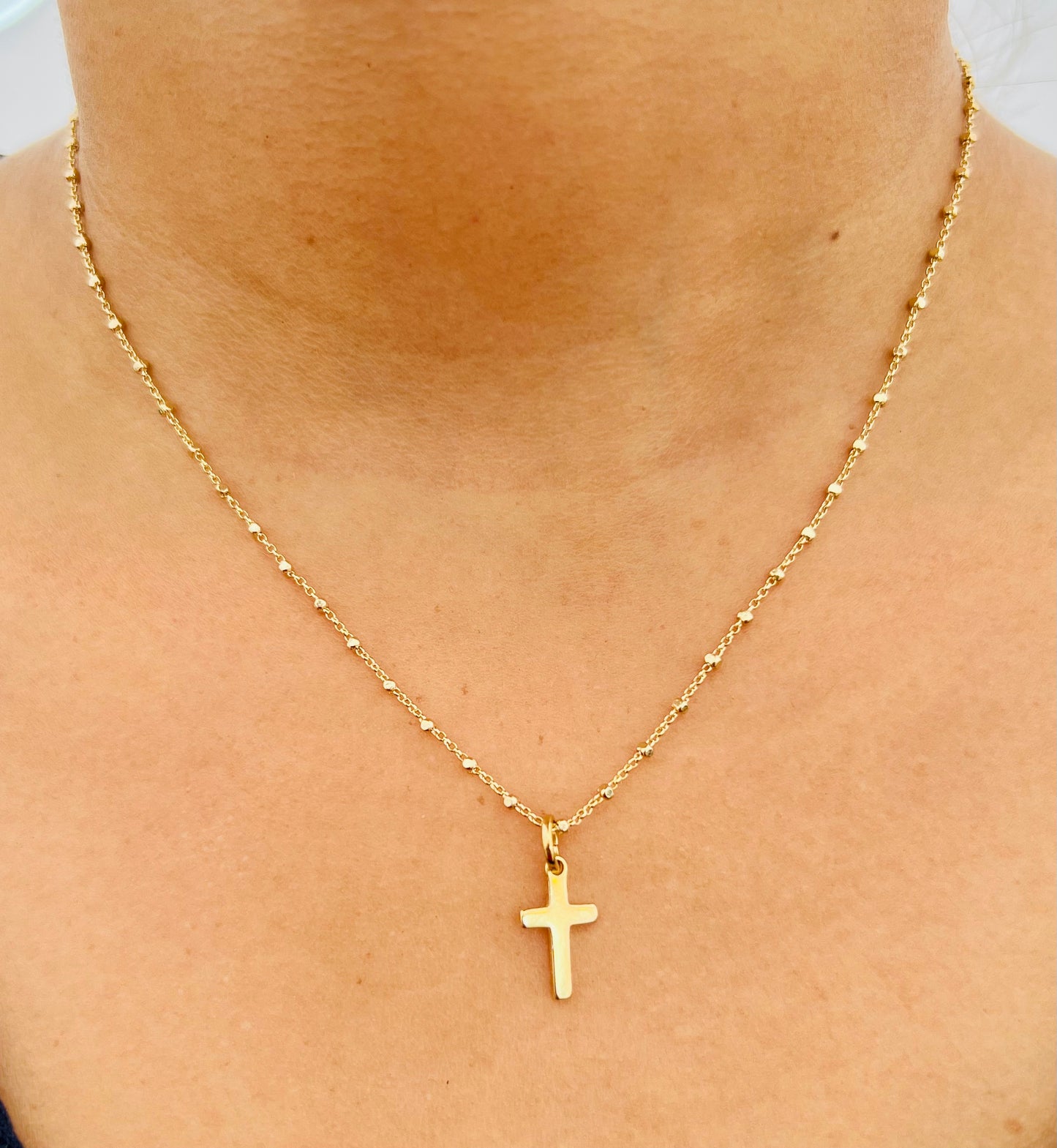 Cross sphere necklace