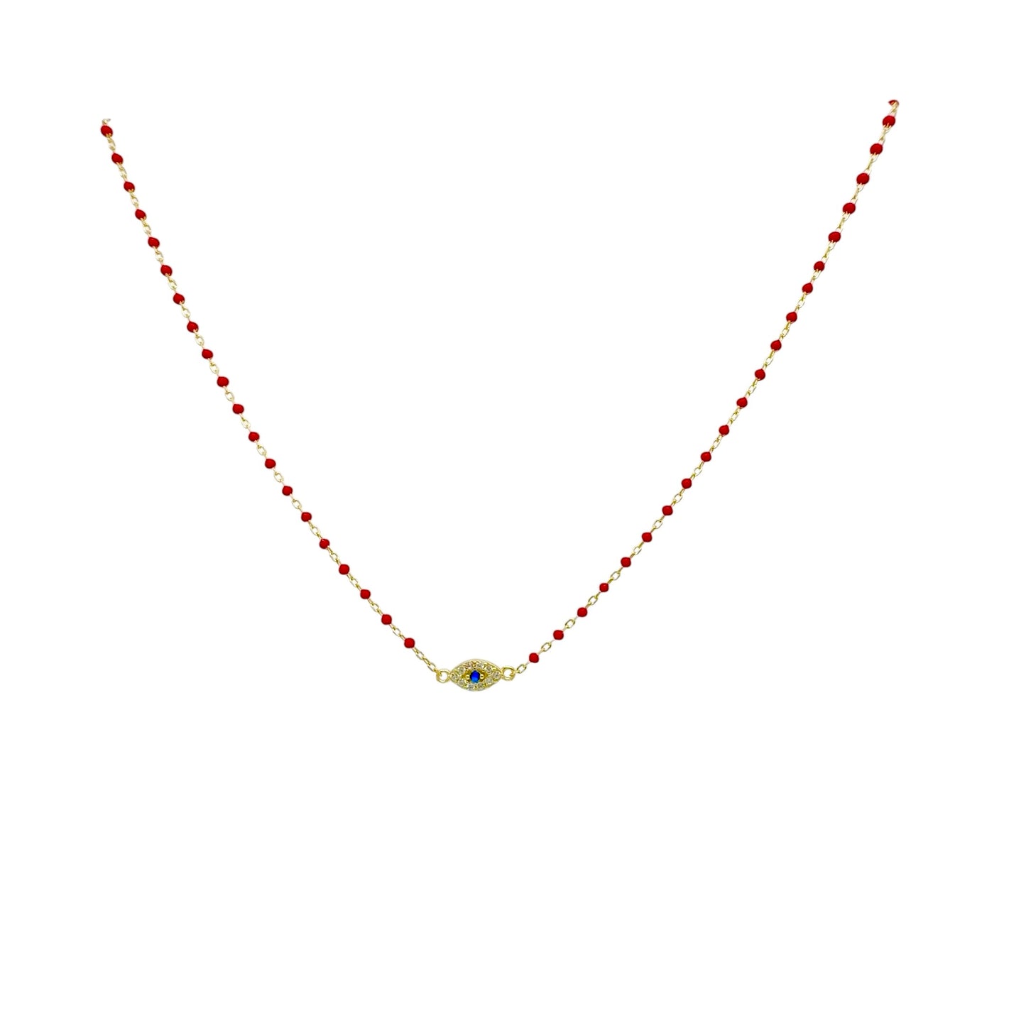 Evil Eye Necklace .925 silver 14k Gold Plated