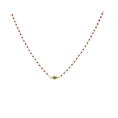 Evil Eye Necklace .925 silver 14k Gold Plated