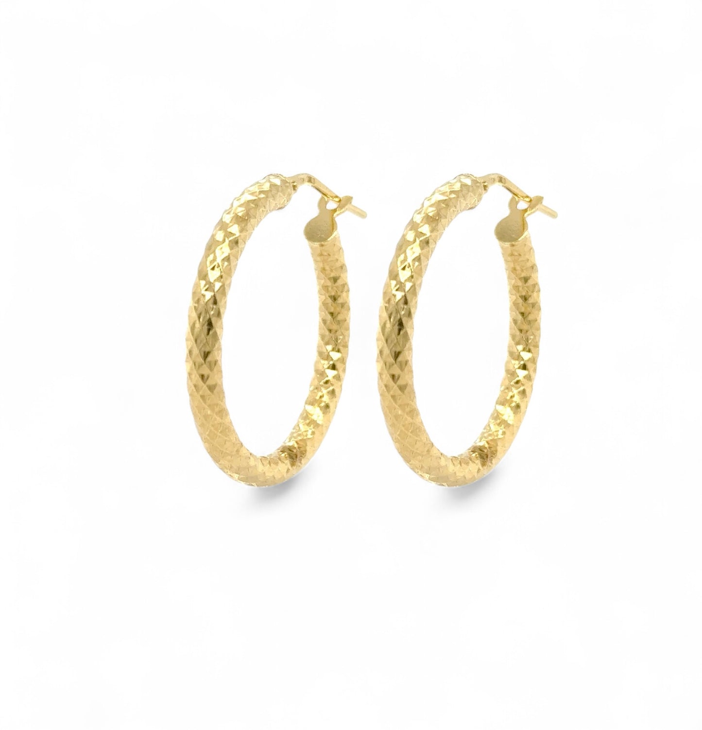 TEXTURE GOLD HOOPS