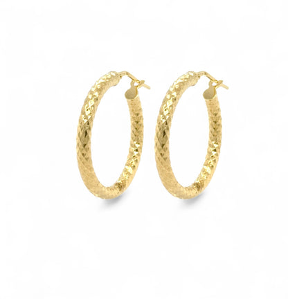 TEXTURE GOLD HOOPS