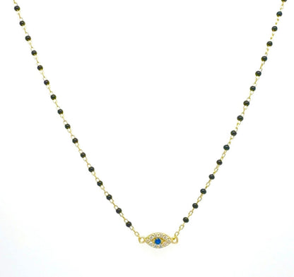 Evil Eye Necklace .925 silver 14k Gold Plated