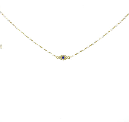 Evil Eye Necklace .925 silver 14k Gold Plated