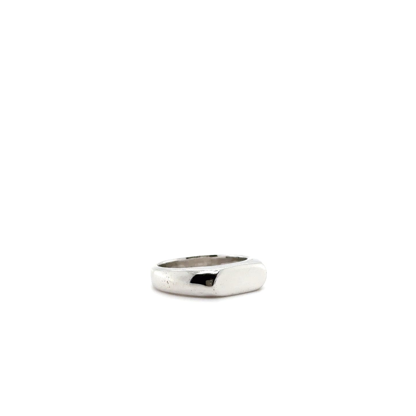 Flat Rectangle Gold Ring