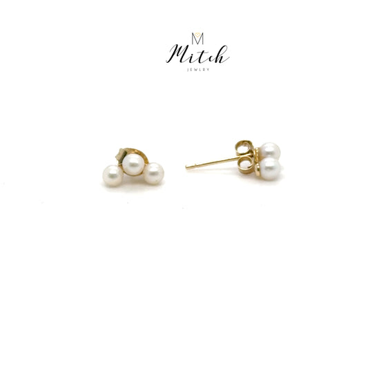 Three Pearl 14k Gold
