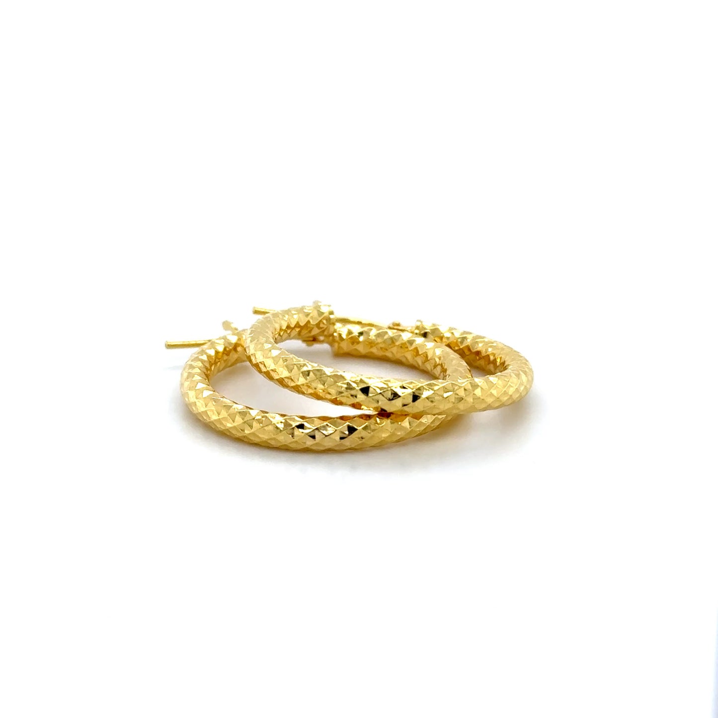 TEXTURE GOLD HOOPS