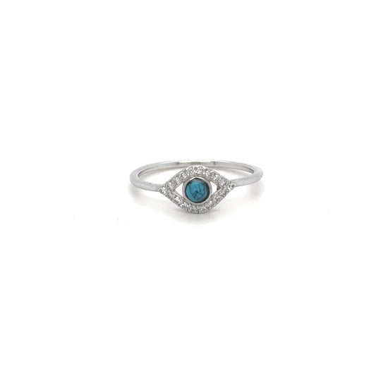 EVIL EYE TURQUOISE GOLD RING