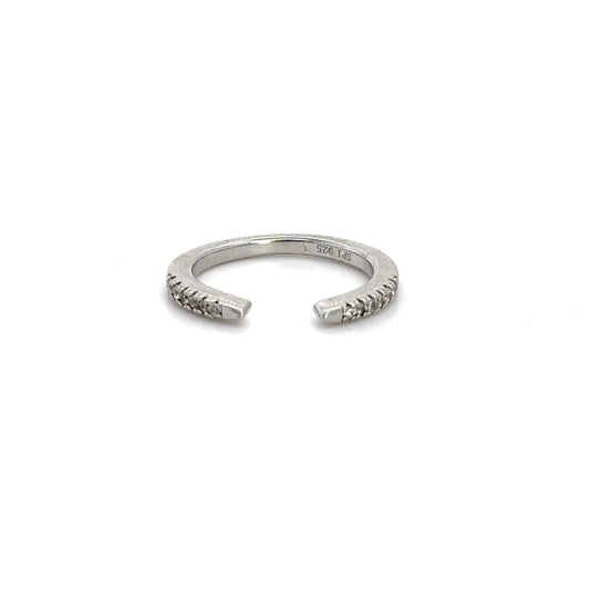 SPIKE OPEN SILVER RING
