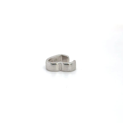 CHUNKY HEART SILVER CUFF