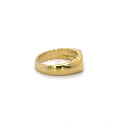 Flat Rectangle Gold Ring