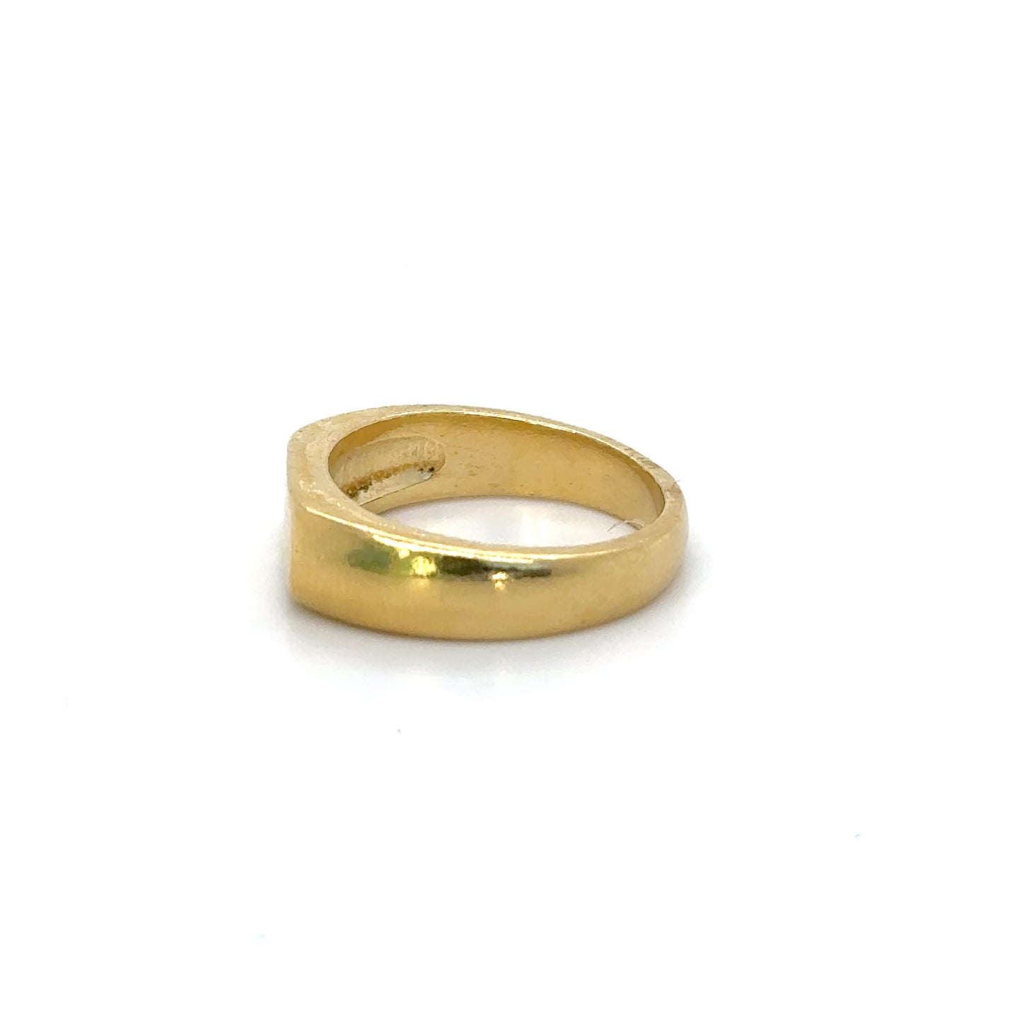Flat Rectangle Gold Ring