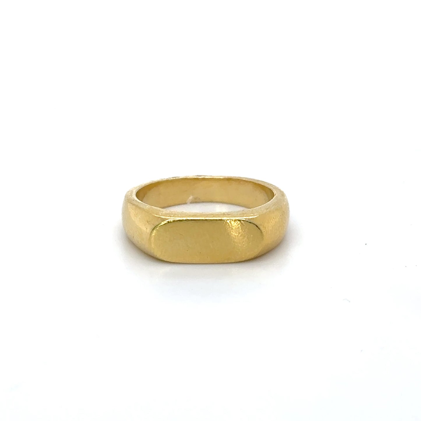 Flat Rectangle Gold Ring