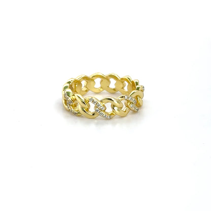 CUBAN ZZ GOLD RING