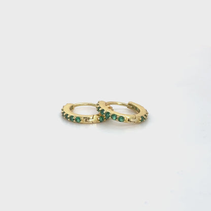 GREEN CLASSIC SMALL HOOPS