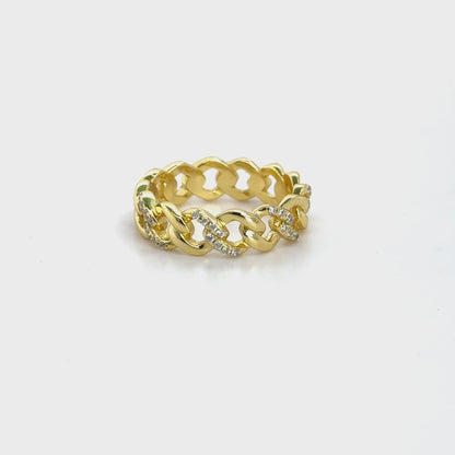CUBAN ZZ GOLD RING